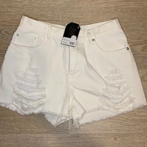 White Denim Shorts
